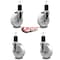 Service Caster 5'' Nylon Wheel Swivel 1-3/4'' Expanding Stem Caster Set 2 Brakes, 4PK SCC-EX20S514-NYS-2-TLB-2-134 - alternate 2